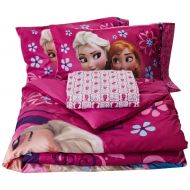 Disney Frozen Nordic Florals Comforter Set with Fitted Sheet, Full