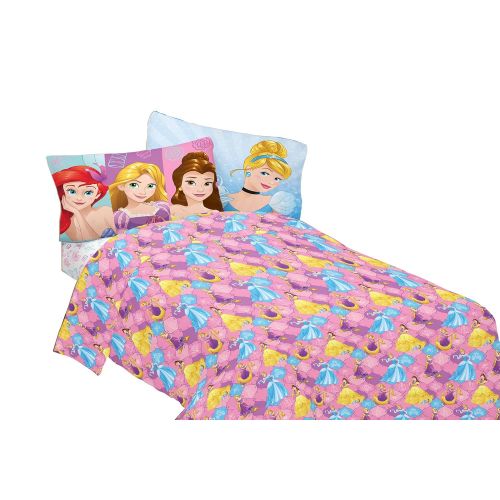 디즈니 Disney Dreaming Princess Sheet Set, Twin, Pink