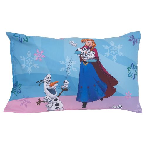 디즈니 Disney Frozen Stirring Up Fun 4 Piece Toddler Bedding Set, Purple/Pink/Multicolor