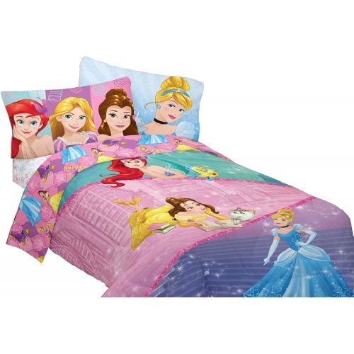 디즈니 Disney Dreaming Princess Comforter, Twin, Pink