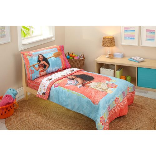 디즈니 Disney Moana Toddler 4 Piece Bedding Set