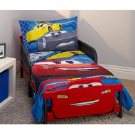 Disney Cars Rusteze Racing Team 4 Piece Toddler Bedding Set, Blue/Red/Yellow/White