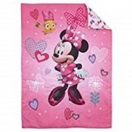 Disney Minnie Hearts & Bows 4-Piece Toddler Set,fits, Standard Toddler Mattress (52 x 28 x 8)