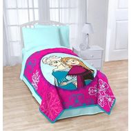 Disneys Frozen Anna and Elsa Soft Plush Blanket