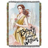 Disneys Beauty & The Beast, Beauty Within Woven Tapestry Throw Blanket, 48 x 60, Multi Color