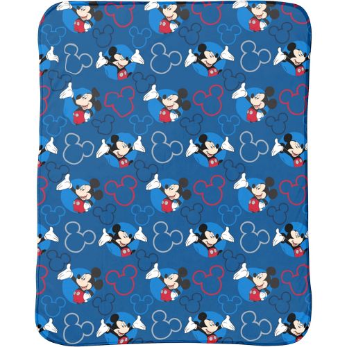 디즈니 Disney Mickey Mouse 3-Piece Travel Gift Set with 40 x 50 Throw, Neck Pillow & Eye Mask