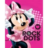 Disney Licensed Princess Minnie Mouse Rockin My Dots Clubhouse Soft Plush Raschel Throw Baby Size Blanket