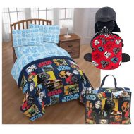 Disney Star Wars Twin Bedding Set with Darth Vader Pillow Buddy and Throw Blanket