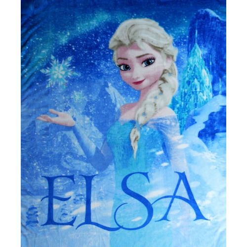 디즈니 Disney Frozen 2 PACK: Disneys Frozen Silk Touch Elsa Palace/Spring Zing Throw Blanket 40x50