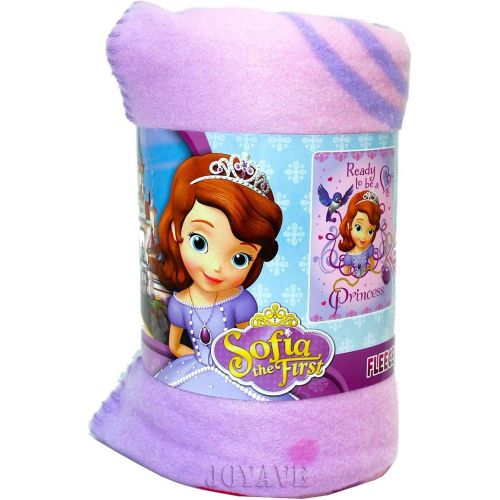 디즈니 Disneys Sofia the First Holiday Gift Set Fleece Throw Blanket with Sofia the First Beanie , Sticker-book,temp Tattoos, Snap Clips, Necklace, 7 Fruit Flavored Lip Balms, and Cosmeti