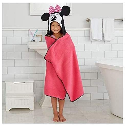 디즈니 Disney Minnie Mouse hooded Bath WrapTowel 25 in x 50 in (63.5 cm x 127 cm)
