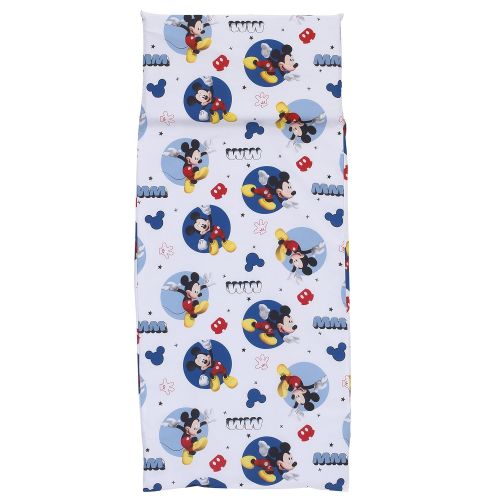디즈니 Disney Mickey Mouse Preschool Nap Pad Sheet, Blue, 19 x 44