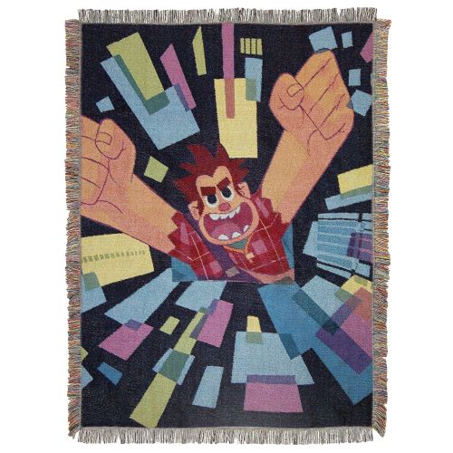 디즈니 Disney Wreck It Ralph 2 Busting Out Woven Tapestry Throw Blanket, 48 x 60, Multi Color