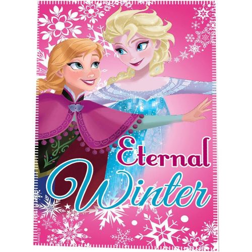 디즈니 Official Disney Frozen Fleece Throw Blanket Princess Elsa & Anna Sisters