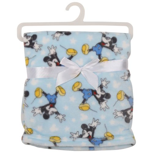 디즈니 Disney Mickey Mouse Single Sided Flannel Fleece Blanket, Stars Print