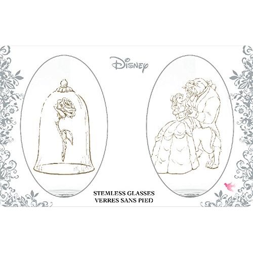 디즈니 Disney Collectible Wine Glass Set (Beauty & The Beast)