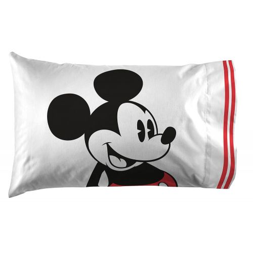 디즈니 Disney Mickey Mouse Jersey White 4 Piece Full Sheet Set