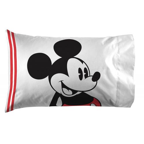 디즈니 Disney Mickey Mouse Jersey White 4 Piece Full Sheet Set