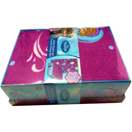 디즈니 Disney Frozen Toddler Blanket and Keepsake Storage Box