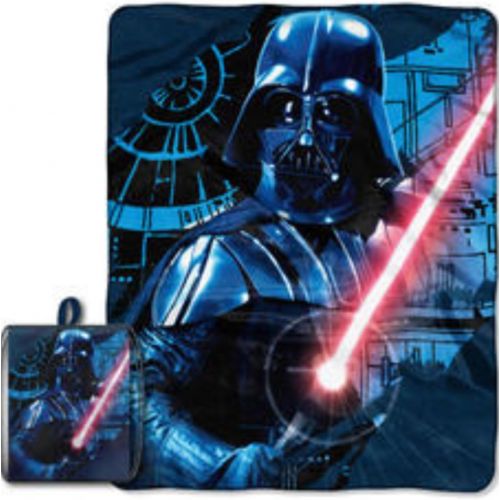 디즈니 Disney Star Wars Darth Vader 40 x 50 Micro Raschel Throw with Draw String Tote