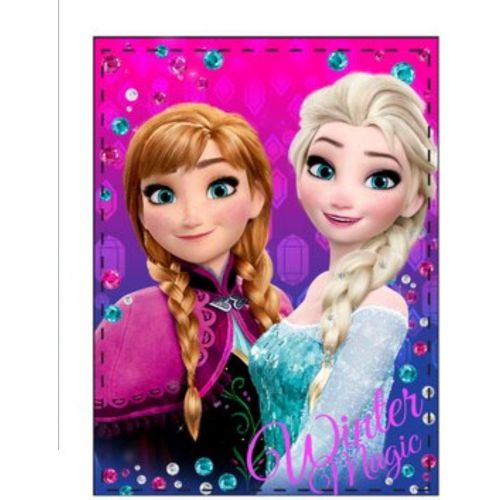 디즈니 Disney Frozen Princess Elsa Anna Kids Soft Fleece Blanket 90 X 120 cm (Pink)
