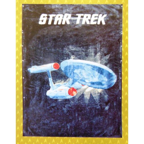 디즈니 Disney Star Trek USS Enterprise Starship Rare Twin Size Plush Blanket