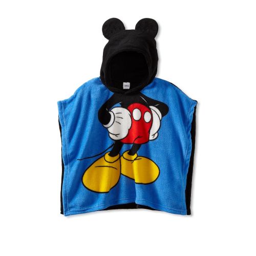 디즈니 Disney Mickey Mouse Blue 21 x 24 Wrappie Hooded Fleece Blanket Poncho