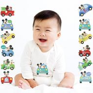 Disney Baby Boys Mickey Mouse Monthly Milestone Photo Prop Belly Stickers, 12 Sticker Gift Set, 0-12M