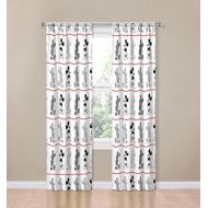 Disney Mickey Mouse Jersey White 4 Piece 84 Curtain/Drapes Set (2 Panels, 2 Tiebacks)