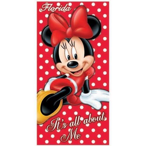 디즈니 Disney Minnie Mouse Its All About Me Florida Beach Towel