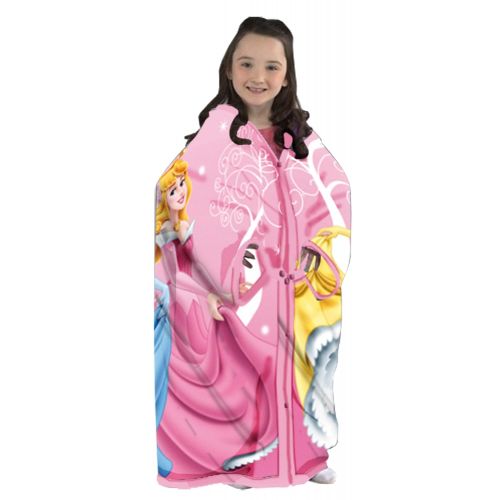 디즈니 Disneys Princesses, Glitter Enchantment Youth Cuddle Wrap, 40 x 50, Multi Color