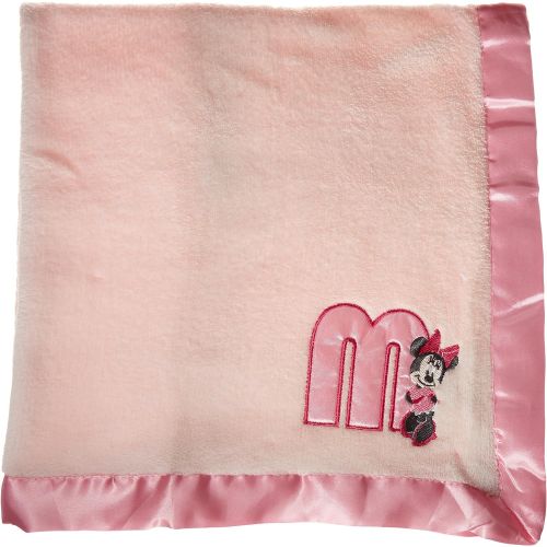 디즈니 Disney Baby Girls Minnie Mouse Plush Satin Trim Blanket