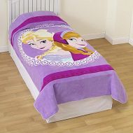 Disney Frozen Micro Raschel Blanket with Decorative 12 Pillow Oversized Throw 2 Pieces Set