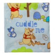 Disney Winnie The Pooh Plush Printed Baby Blanket, Blue