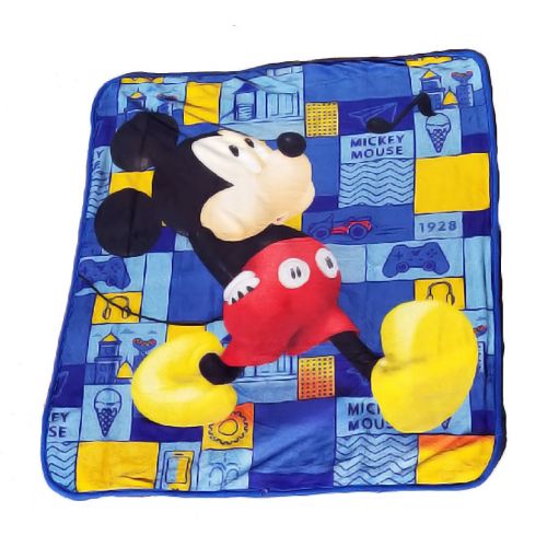 디즈니 Disney Mickey Mouse Club House Plush Sherpa Baby Size Blanket - Railroad Whistling