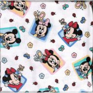 Disney Babies Mickey & Minnie Mouse Flannel Receiving Blankets-TWO blankets