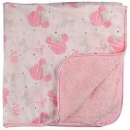 Disney Minnie Mouse Double Sided Sketchy Icon Printed Mink Front and Sherpa Back Blanket