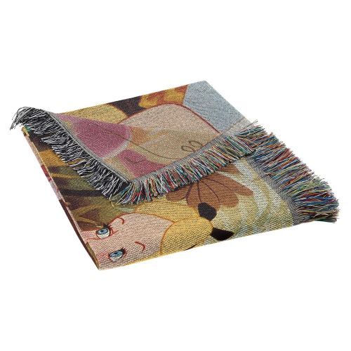 디즈니 Disney Alice in Wonderland, Alice in the Garden Woven Tapestry Throw Blanket, 48 x 60