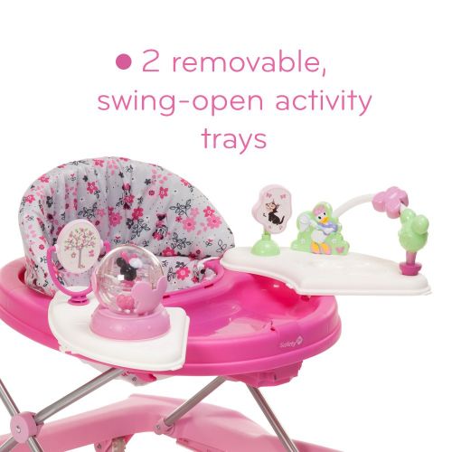 디즈니 Disney Baby Minnie Mouse Music and Lights Baby Walker with Activity Tray (Garden Delight)