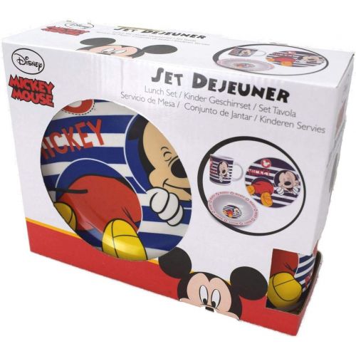 디즈니 Disney Mickey Mouse Geschirrset Porzellan Geschenkset 3teilig