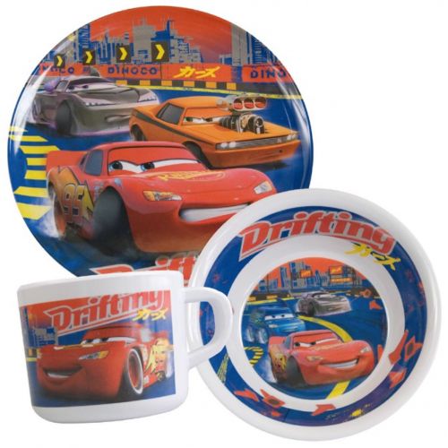 디즈니 Disney Pos 70998 Fruehstuecksset 3-teiliges Becher, Mueslischale und Teller