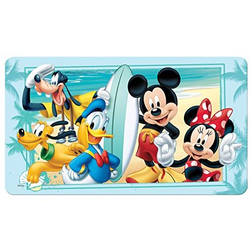 디즈니 [아마존베스트]Disney Mickey MouseSummer Fun Decorative Bath Mat, Blue