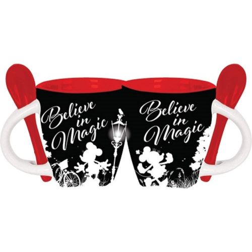 디즈니 [아마존베스트]Disney Believe in Magic Mickey Minnie 4oz Espresso Mug, Black