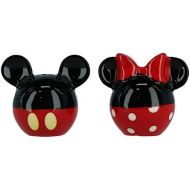 [아마존베스트]Disney Mickey and Minnie Mouse Ceramic Salt and Pepper Set, Red/Black