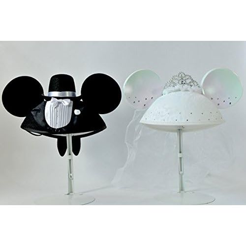 디즈니 [아마존베스트]Disney Parks Exclusive Bride Minnie Mouse Groom Mickey Mouse Ear Hats Set