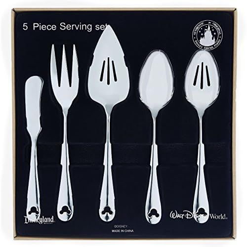 디즈니 [아마존베스트]Disney Parks Exclusive Mickey Mouse Icon Flatware 5 Pc. Serving Set 18/8