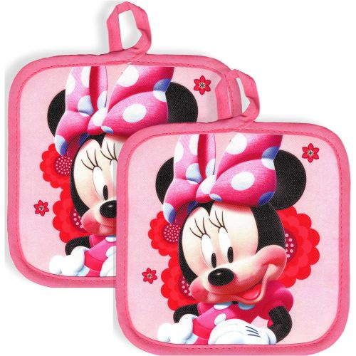 디즈니 [아마존베스트]Disney Minnie Mouse Kitchen Set - 2 Minnie Mouse Pot Holders