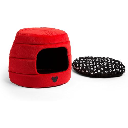 디즈니 [아마존베스트]Disney Mickey Mouse 2-in-1 Honeycomb Hut Cuddler in Mickey Bobble (Dog Bed / Cat Bed)