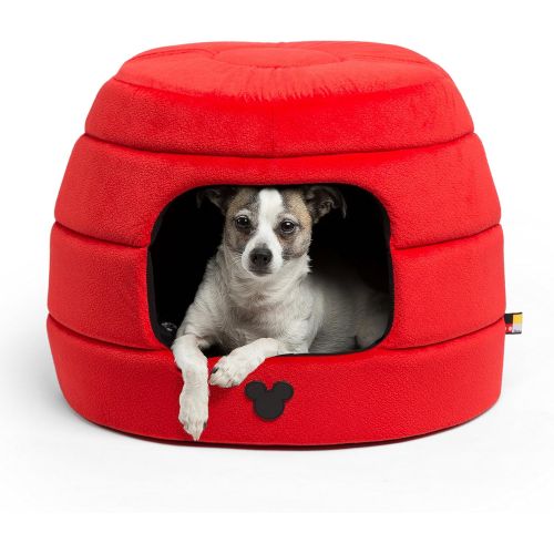 디즈니 [아마존베스트]Disney Mickey Mouse 2-in-1 Honeycomb Hut Cuddler in Mickey Bobble (Dog Bed / Cat Bed)