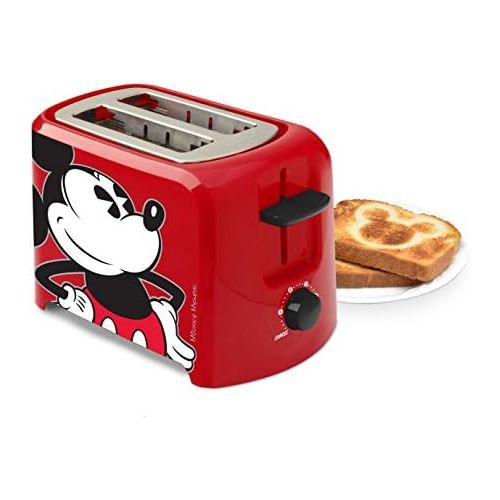 디즈니 [아마존베스트]Disney DCM-21 Mickey Mouse 2 Slice Toaster, Red/Black, 1,